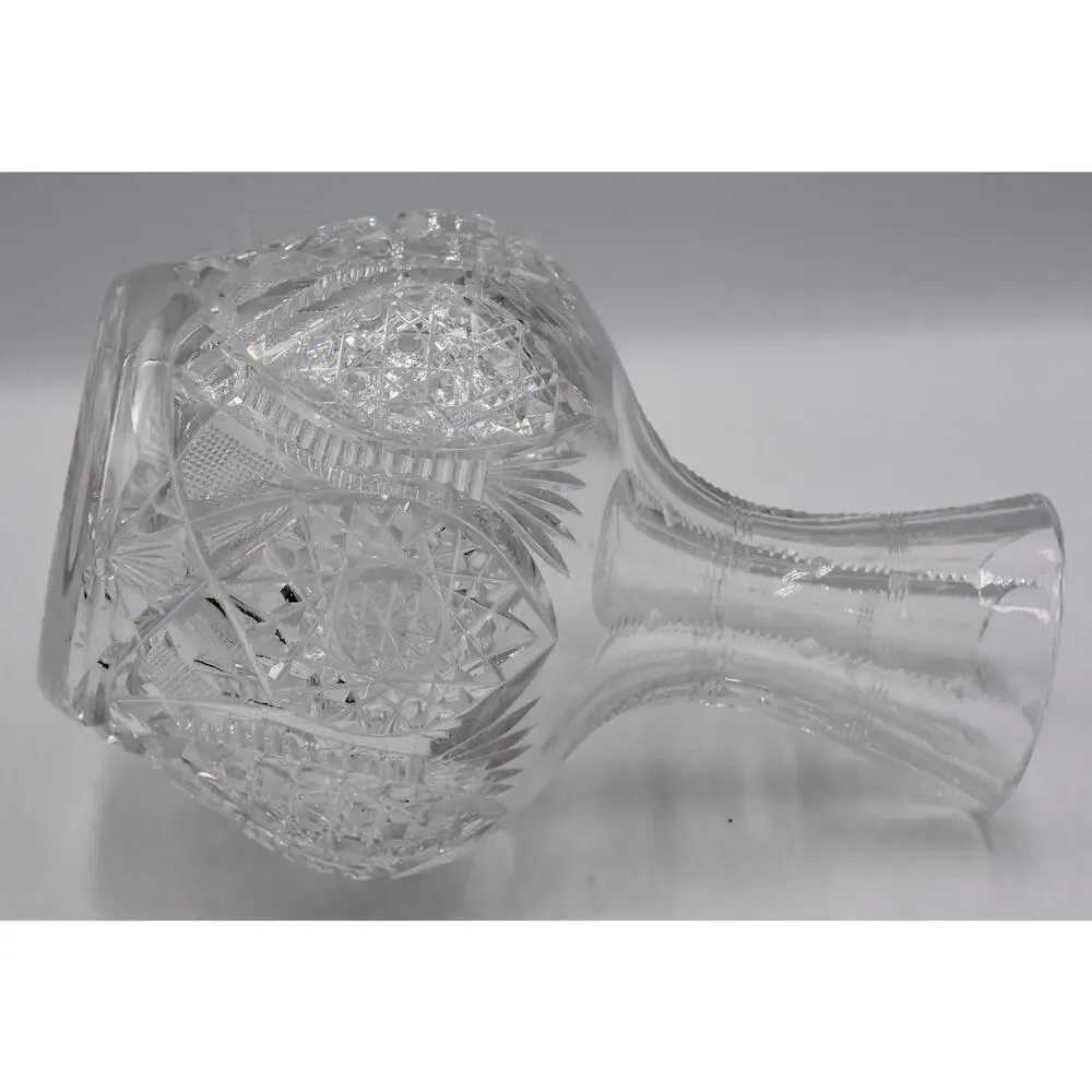 American Brilliant Cut Glass Crystal Carafe Decanter Vase